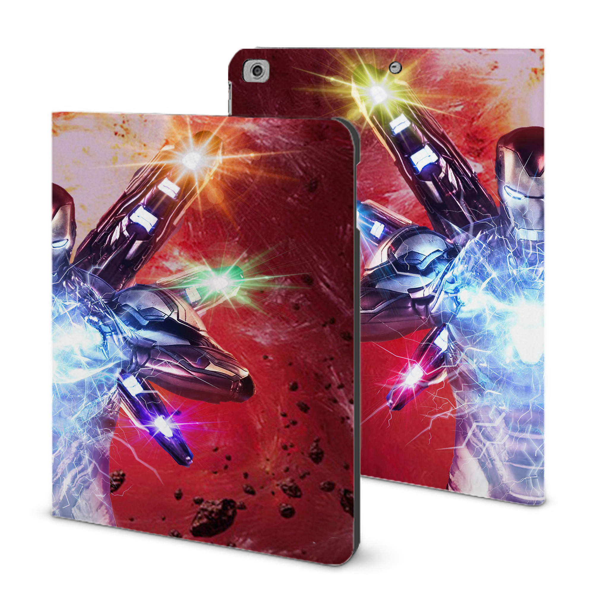 （画像用） アベンジャーズ The Avengers IPad ケース ブック型 PUレザー TPU 耐衝撃 軽量 薄型 ペン収納なし 全面保護 IPad 各モデル対応